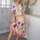 Diyun Cross-border European and American 2025 Spring/Summer Casual Bohemian Vacation High-waisted geometric color-blocking dress for children Diyun Cross-border European and American 2025 Spring/Summer Casual Bohemian Vacation High-waisted geometric color-blocking dress for children