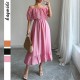 Diyun Cross-border European and American elegant A-line corset long dress for women's clothing 2025 summer independent store on Amazon Diyun Cross-border European and American elegant A-line corset long dress for women's clothing 2025 summer independent store on Amazon