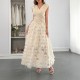 Diyun Cross-border European and American elegant style patchwork fashionable long dress women's clothing 2025 Summer Amazon Independent Station Diyun Cross-border European and American elegant style patchwork fashionable long dress women's clothing 2025 Summer Amazon Independent Station
