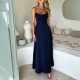 Diyun Cross-border European and American elegant halter A-line long dress for women's clothing 2025 summer independent store on Amazon