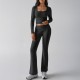 Diyun Cross-border Foreign Trade 2024 Autumn/Winter Solid-color casual knitted long-sleeved top, yoga wear and two-piece pants set for Europe and America Diyun Cross-border Foreign Trade 2024 Autumn/Winter Solid-color casual knitted long-sleeved top, yoga wear and two-piece pants set for Europe and America
