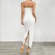 Diyun European and American women's clothing cross-border trade Amazon 2025 Spring/Summer Sexy body-hugging solid color strapless dress Diyun European and American women's clothing cross-border trade Amazon 2025 Spring/Summer Sexy body-hugging solid color strapless dress