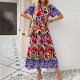 Diyun Cross-border European and American vacation Casual style printed dress Women's clothing Spring/Summer 2025 Amazon Independent Foreign Trade Station Diyun Cross-border European and American vacation Casual style printed dress Women's clothing Spring/Summer 2025 Amazon Independent Foreign Trade Station