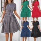 Diyun Cross-border Trade European and American women's clothing Amazon Spring/Summer 2025 Casual polka dot Tie Long Dress