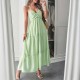 Diyun Cross-border Casual Vacation Style halter seaside Atmosphere Long Dress Women's clothing 2025 Spring/Summer Amazon Diyun Cross-border Casual Vacation Style halter seaside Atmosphere Long Dress Women's clothing 2025 Spring/Summer Amazon