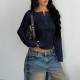 Diyun Cross-border European and American Y2K Spicy Girl Style Button long-sleeved vest T-shirt women's clothing 2025 Spring/Summer Amazon Independent Store Diyun Cross-border European and American Y2K Spicy Girl Style Button long-sleeved vest T-shirt women's clothing 2025 Spring/Summer Amazon Independent Store