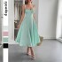 Diyun Cross-border European and American elegant evening dress for children 2025 summer Amazon halter long dress