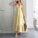 Diyun Cross-border European and American casual vacation halter semi-transparent dress women's clothing 2025 Summer Amazon Independent Station Diyun Cross-border European and American casual vacation halter semi-transparent dress women's clothing 2025 Summer Amazon Independent Station
