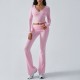 Diyun 2024 Cross-border European and American Women's Clothing Amazon Casual, sporty, Slimming Knitted long-sleeved and long-Pants Two-piece Set