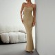 Di Yun designs the 2023 autumn/winter Kardashian ins sexy body-hugging and slimming knitted halter dress for European and American women