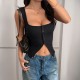 Diyun Cross-border European and American Y2K Hot Girl Style halter button sleeveless vest Women's clothing 2025 Summer Amazon Independent Store