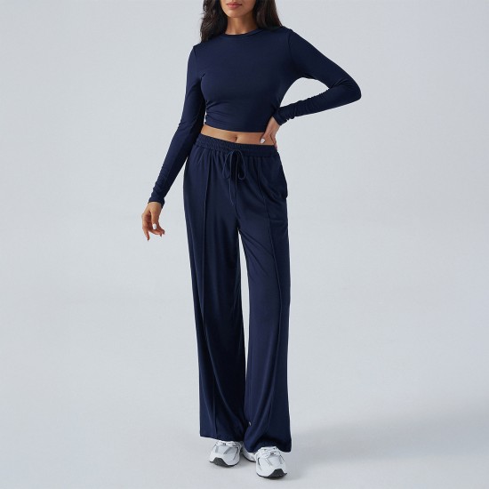 Diyun Cross-border European and American Yoga Exercise long-sleeved top with long Pants Women's Set for Spring/Summer 2025 Amazon Independent Store Diyun Cross-border European and American Yoga Exercise long-sleeved top with long Pants Women's Set for Spring/Summer 2025 Amazon Independent Store