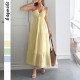 Diyun Cross-border European and American casual vacation halter semi-transparent dress women's clothing 2025 Summer Amazon Independent Station Diyun Cross-border European and American casual vacation halter semi-transparent dress women's clothing 2025 Summer Amazon Independent Station
