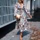 Diyun European and American cross-border V-neck floral print dress 2025 Summer Export women's clothing vacation Casual printed long dress for children Diyun European and American cross-border V-neck floral print dress 2025 Summer Export women's clothing vacation Casual printed long dress for children