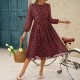 Diyun Cross-border European and American vacation Casual style floral tie cinched-waist dress for women, Spring/Summer 2025 Amazon Export Diyun Cross-border European and American vacation Casual style floral tie cinched-waist dress for women, Spring/Summer 2025 Amazon Export