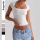 Diyun Cross-border European and American yoga wear, sports elastic slimming T-shirt women's clothing, Summer 2025 Amazon Independent foreign Trade Station