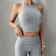 Diyun Amazon Cross-border European and American Women's Clothing 2024 Spring/Summer New sleeveless Slim Sporty Casual set Diyun Amazon Cross-border European and American Women's Clothing 2024 Spring/Summer New sleeveless Slim Sporty Casual set
