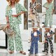 Diyun Cross-border European and American Women's Clothing Bohemian Vacation Style 2025 Spring/Summer Casual Printed short-sleeved pants Set Diyun Cross-border European and American Women's Clothing Bohemian Vacation Style 2025 Spring/Summer Casual Printed short-sleeved pants Set