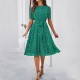 Diyun Cross-border Trade European and American women's clothing Amazon Spring/Summer 2025 Casual polka dot Tie Long Dress