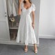 Diyun Cross-border European and American Casual Vacation waistband A-line long dress women's clothing 2025 Summer Independent Store on Amazon Diyun Cross-border European and American Casual Vacation waistband A-line long dress women's clothing 2025 Summer Independent Store on Amazon