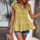 Diyun Cross-border Women's Clothing Amazon Spring/Summer 2024 Export Style Floral square Neck Top