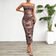 Diyun Cross-border Independent Station European and American women's Clothing Export 2025 Spring/Summer Elegant, slimming and pure, strapless and smudged dress