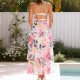 Diyun Cross-border European and American vacation Casual style floral small halter Dress Women's clothing for Spring/Summer 2025 Amazon Export Diyun Cross-border European and American vacation Casual style floral small halter Dress Women's clothing for Spring/Summer 2025 Amazon Export