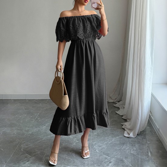 Diyun Cross-border European and American elegant A-line corset long dress for women's clothing 2025 summer independent store on Amazon Diyun Cross-border European and American elegant A-line corset long dress for women's clothing 2025 summer independent store on Amazon