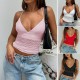 Diyun Cross-border Trade 2025 Spring/Summer European and American Sexy Hot Girl Y2K Lace patchwork cutout halter top Diyun Cross-border Trade 2025 Spring/Summer European and American Sexy Hot Girl Y2K Lace patchwork cutout halter top
