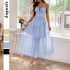 Diyun Cross-border European and American Casual Vacation Halter waisted long Dress Women's clothing 2025 Summer Amazon Independent Station