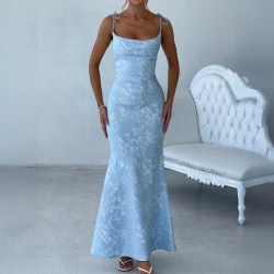 Diyun Cross-border European and American elegant evening dress, hip-hugging halter dress for children, Summer 2025 Amazon